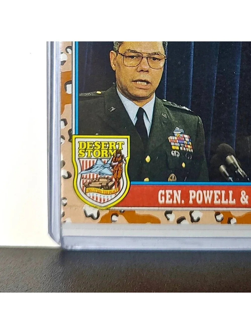 General Powell & Secretary Cheney 1991 Topps Desert Storm #158 - Picture 5 of 10